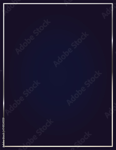 dark blue background with luxury silver border looks like a frame