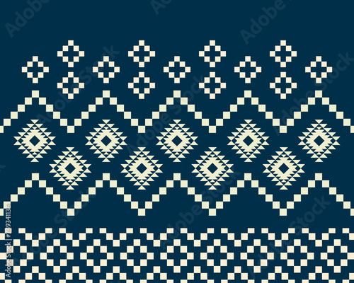 abstract Traditional geometric ethnic pattern embroidery design for textiles, rugs, clothing, sarong, scarf, batik, wrap, embroidery, print, curtain, carpet, and wallpaper.