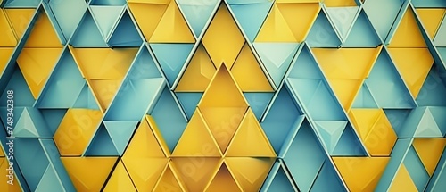 Light Blue, Yellow vector polygonal illustration, which consist of triangles. Triangular design for your business. Creative geometric background in Origami style with gradient