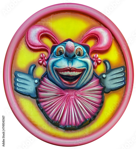 Obraz na płótnie clown a forma di cerchio 1499 w salonie