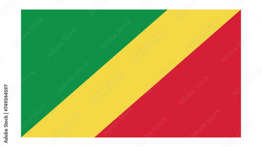 Obraz premium CONGO Flag with Original color