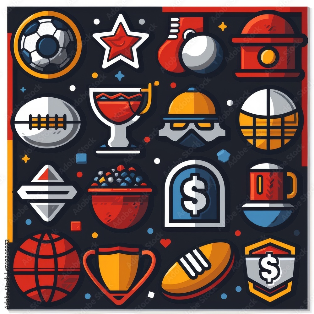 Betting odds graphic: Integrate a stylized graphic of a betting odds to emphasize the main theme. Sports icons: Add icons of sports such as soccer, basketball or horse racing to represent the variety 