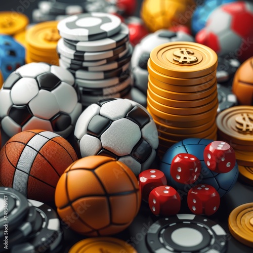 Betting odds graphic: Integrate a stylized graphic of a betting odds to emphasize the main theme. Sports icons: Add icons of sports such as soccer, basketball or horse racing to represent the variety 