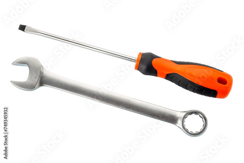 Konstfotografi Wrench and screwdriver isolated