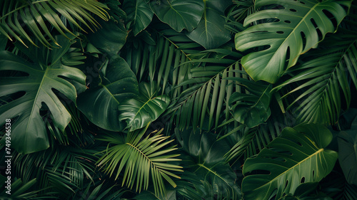 A beautiful natural background adorned with textured palm leaves