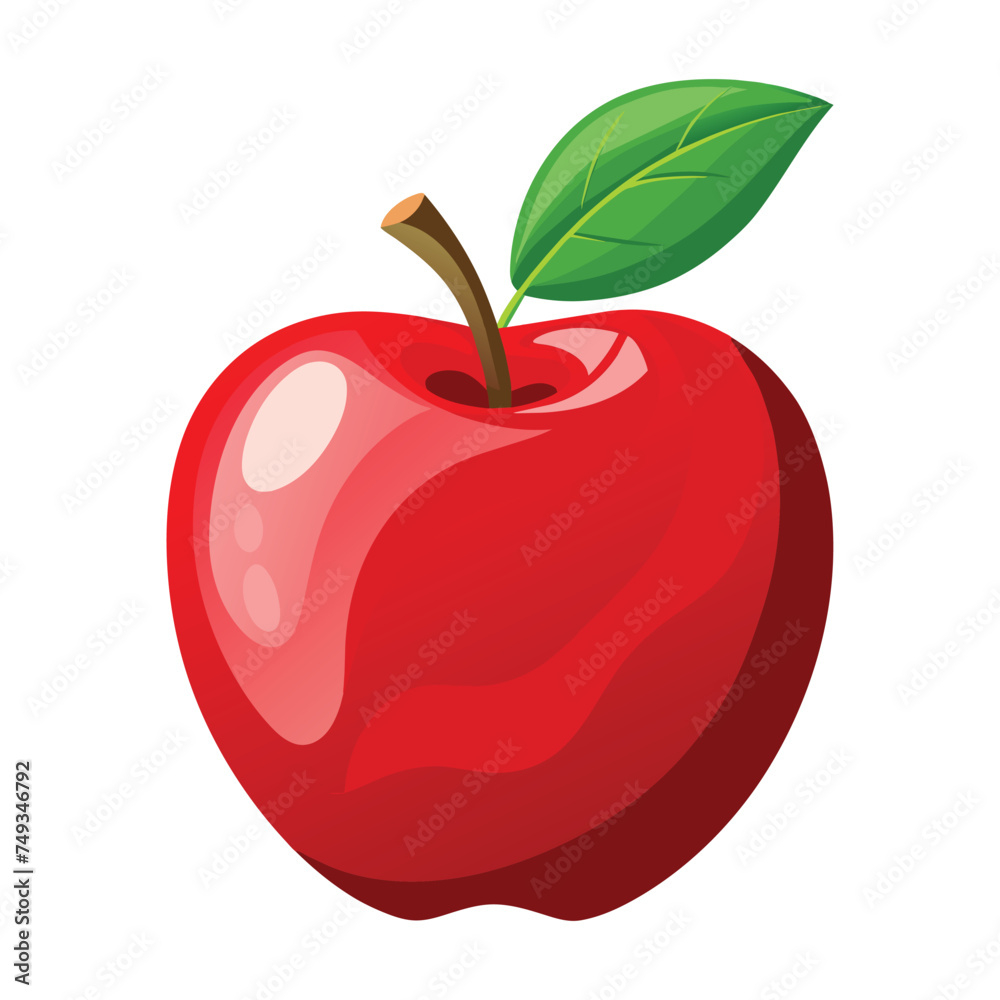 Apple Illustration on White Background Apple Illustration on White Background