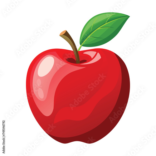 Apple Illustration on White Background