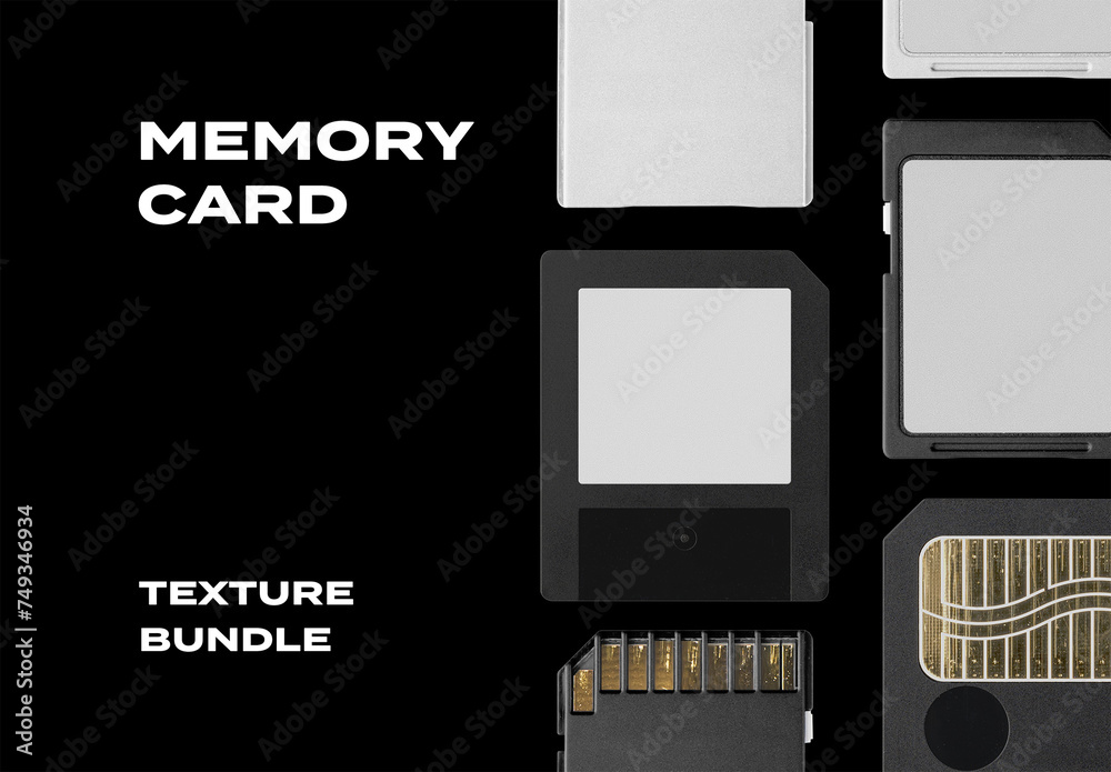 Memory Card Flash Drive SSD HDD Overlay Texture Pack Bundle Effect ...