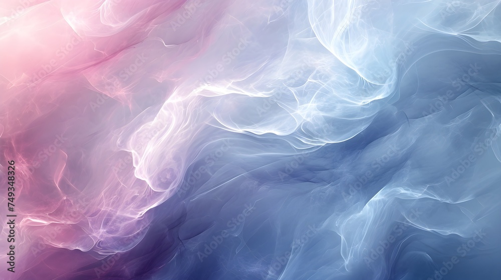 Ethereal Smoke Waves in Gradient Colors - obrazy, fototapety, plakaty 