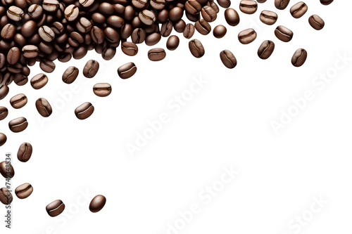 realistic illustration of coffee beans on a transparent background
