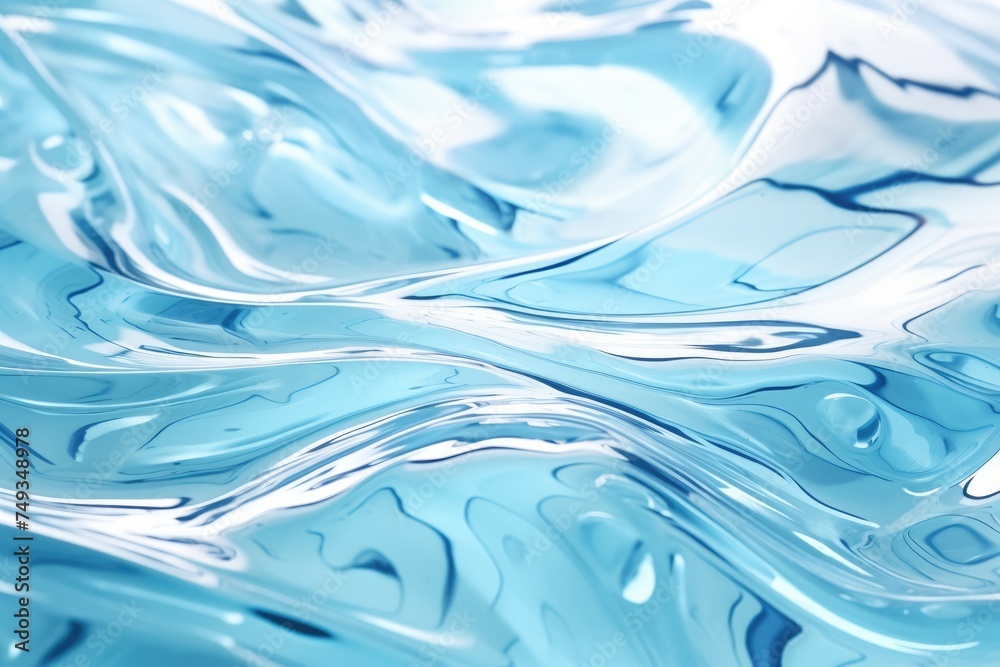 Close up view of splash in clear healthy water from mountains. Generative Ai.