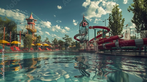Summer day at the water park