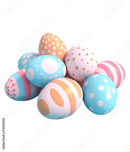 illustration of 3d colorful egg for celebrate easter ai generated