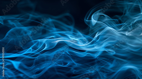 Moderne blaue Stränge auf weißem Hintergrund,Blue smoke, Abstract art, Abstract Blue smoke, Blue smoke abstract, Blue wave, white background ,Abstract blue paint brush strokes in watercolor isolated 