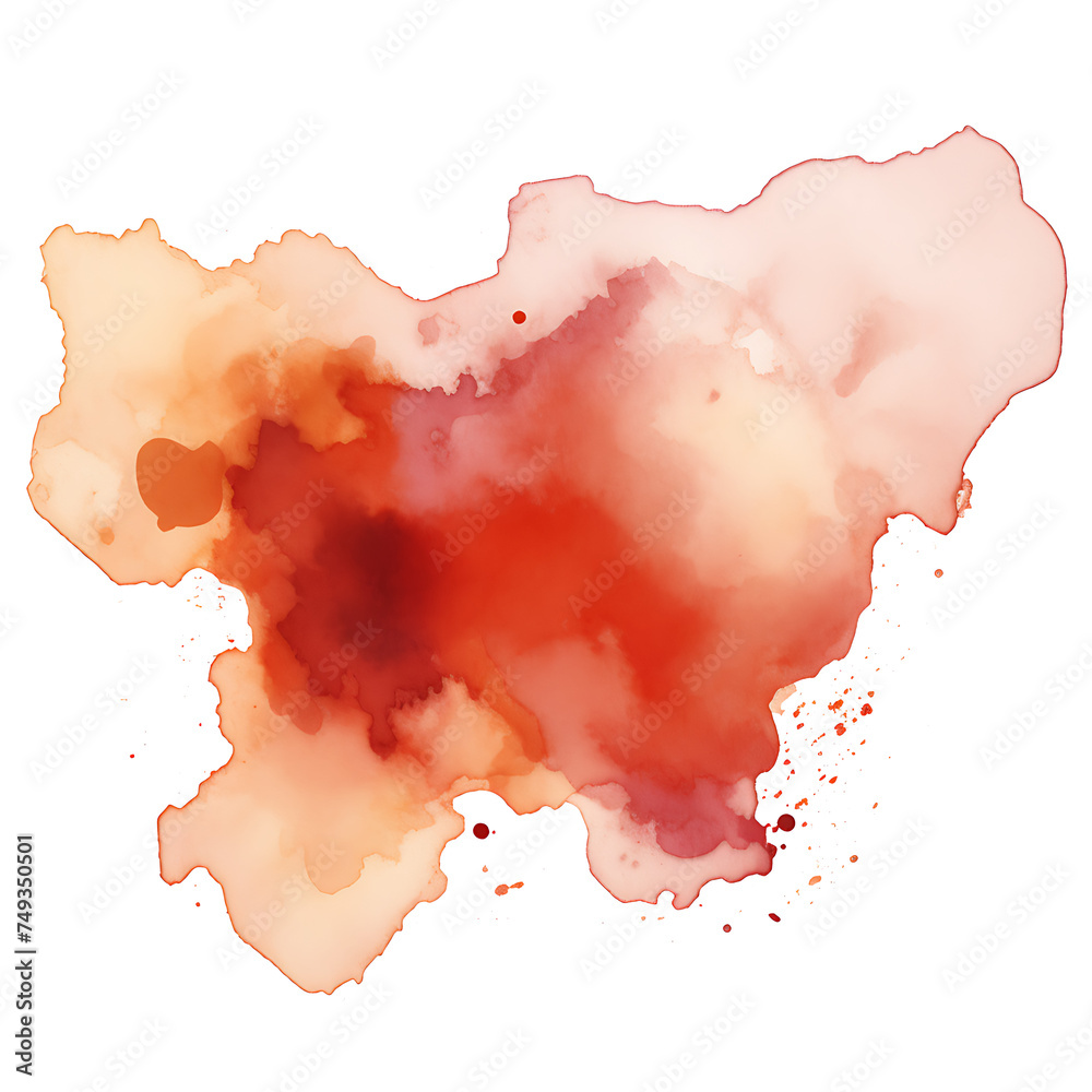 Brown red texture watercolor decal Transparent background Brown red texture watercolor decal Transparent background
