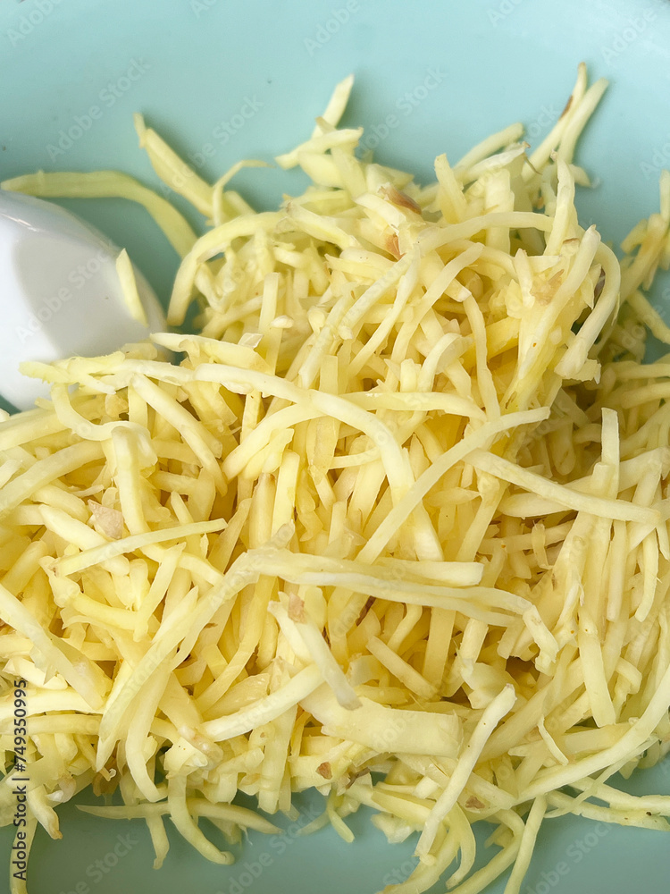close up view of delicious food, minced ginger close up view of delicious food, minced ginger