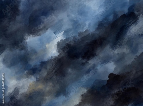 Abstract dark blue and black watercolor paint background © D'Arcangelo Stock