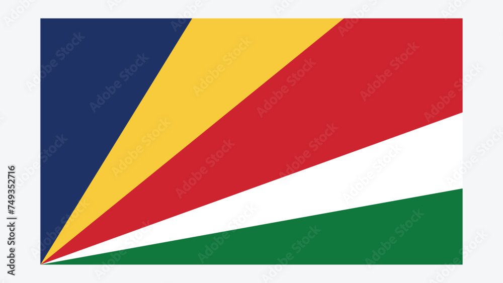 Obraz premium SEYCHELLES Flag with Original color