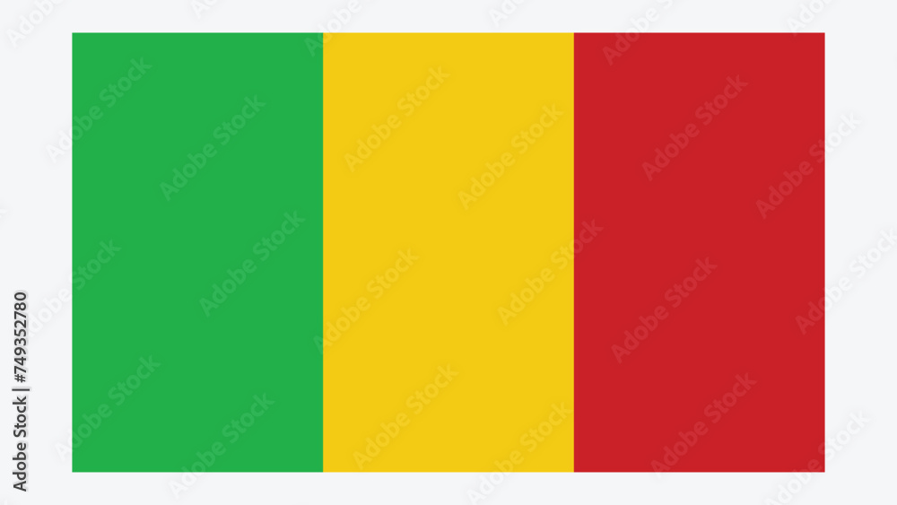 Fototapeta premium MALI Flag with Original color