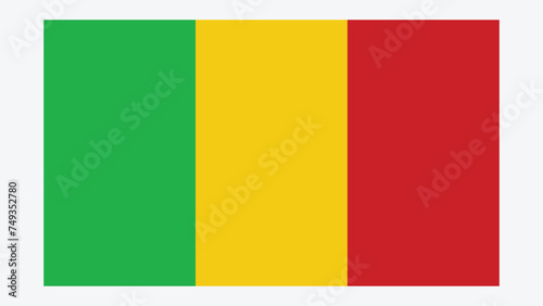 MALI Flag with Original color photo