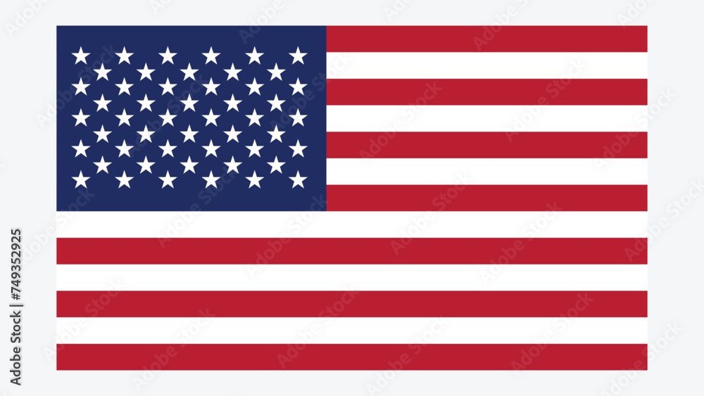 Naklejka premium USA Flag with Original color