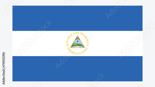 NICARAGUA Flag with Original color photo
