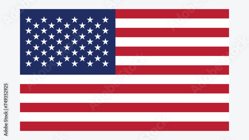 USA Flag with Original color