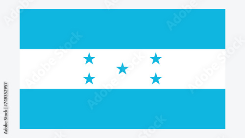 HONDURAS Flag with Original color photo