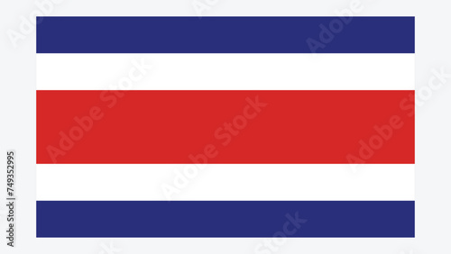 COSTA RICA Flag with Original color photo
