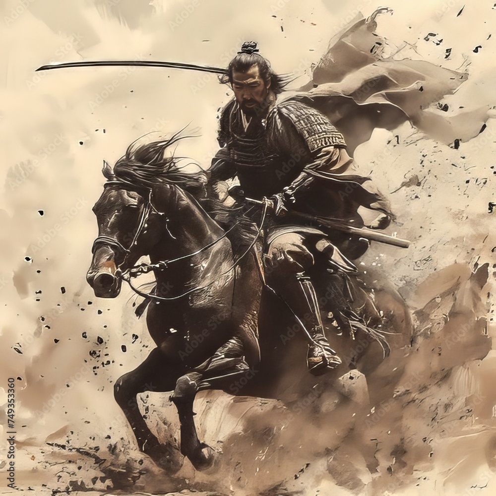 Fototapeta premium knight on horse