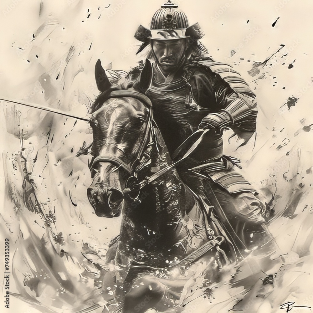 Fototapeta premium knight on horse