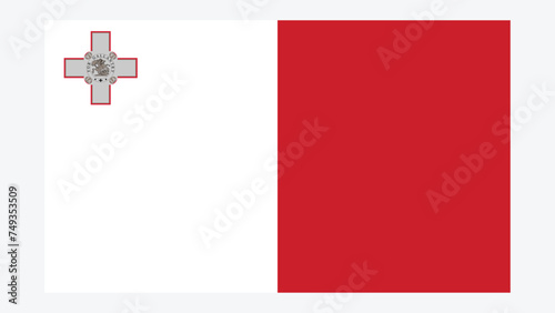 MALTA Flag with Original color photo