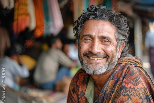 emotional portrait of happy pakistani man, ai generated © dark_blade