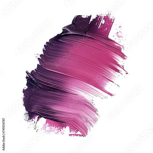 illustration of a careless smear of pink color cosmetics on a white background  textured pink lipstick smear