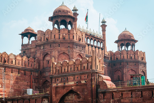 Obraz na płótnie inside the famous delhi red fort w salonie
