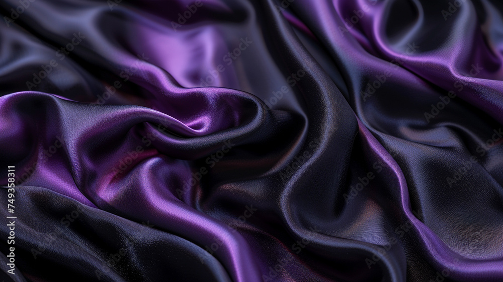 Obraz premium Black and Violet silk background