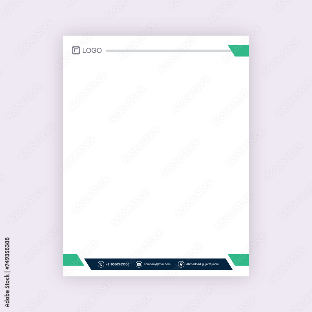 Corporate Letterhead Design Template Vector Corporate Letterhead Design Template Vector