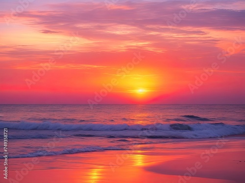 Free beach and sunset picture © REZAUL4513