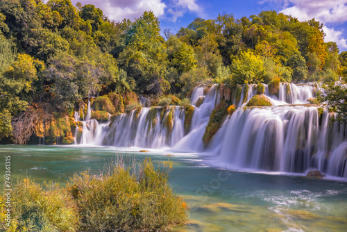 Fototapeta Naklejka Na Ścianę i Meble -  erstaunlicher Wasserfall im Nationalpark Krka-Kroatien