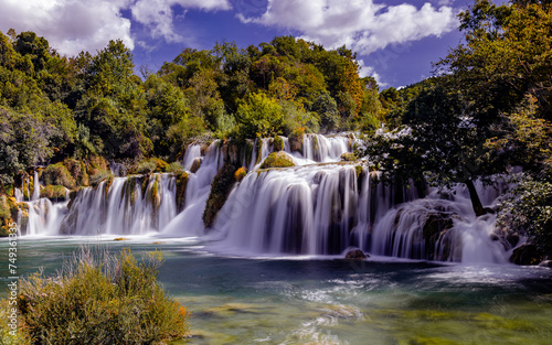 Sch  ne  Krka Wasserfall  in Kroatien