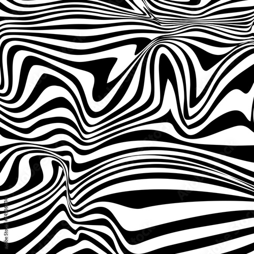 Abstract Black and White Geometric Stripes.hypnosis spiral.Seamless Black and white stripes background.seamless wave line patterns
