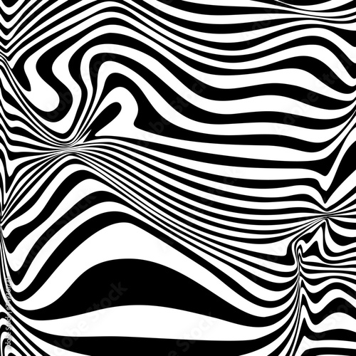 Abstract Black and White Geometric Stripes.hypnosis spiral.Seamless Black and white stripes background.seamless wave line patterns