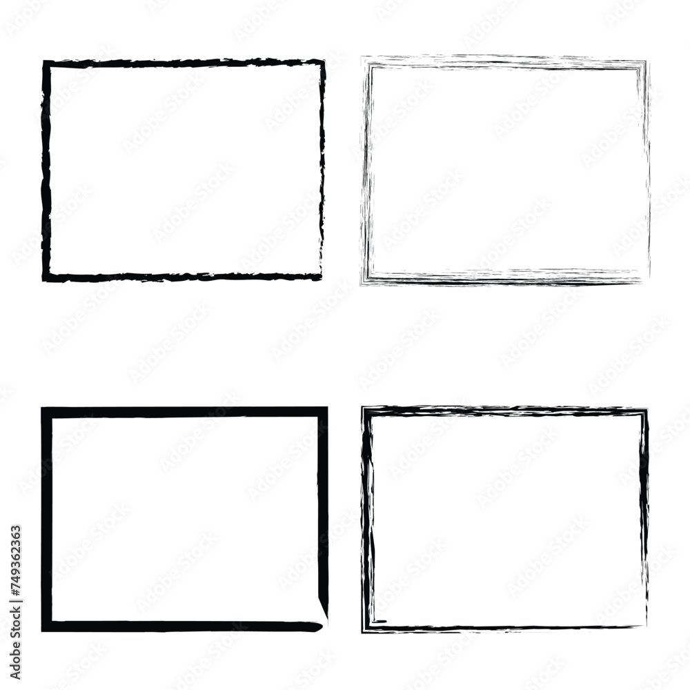 Vector grunge frame templates. grunge frame or border. Isolated on white background. Hand drawn textured design elements. Vector illustration. Eps file 36. Vector grunge frame templates. grunge frame or border. Isolated on white background. Hand drawn textured design elements. Vector illustration. Eps file 36.