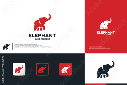 big elephant, power, strong , loyal , logo design inspiration.