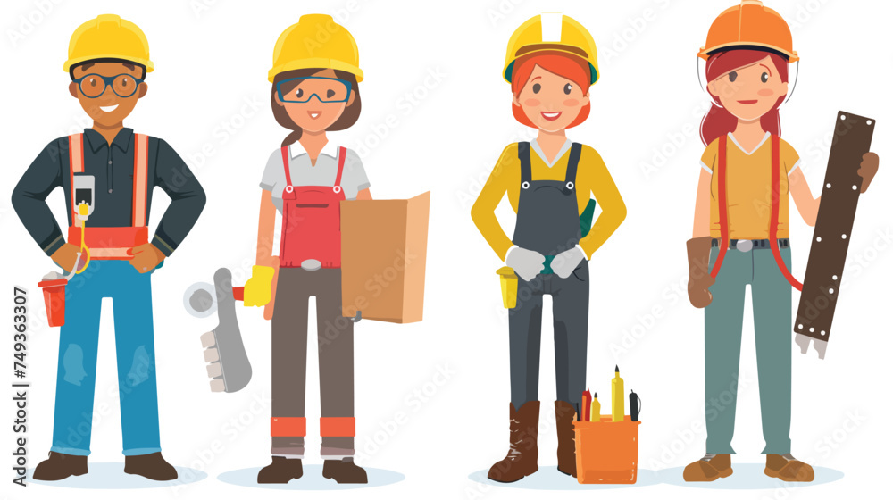 Workers design over white background vector illustration