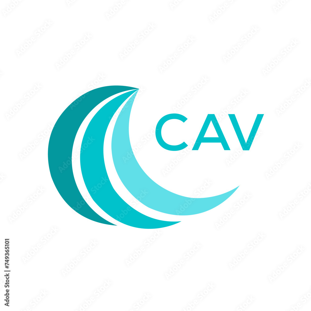 CAV Letter logo design template vector. CAV Business abstract connection vector logo. CAV icon circle logotype.
