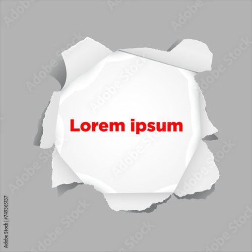 paper with space for text hole