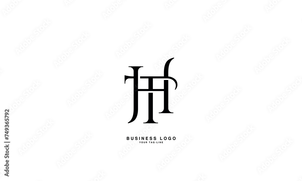 HT, TH, H, T, Abstract Letters Logo Monogram HT, TH, H, T, Abstract Letters Logo Monogram