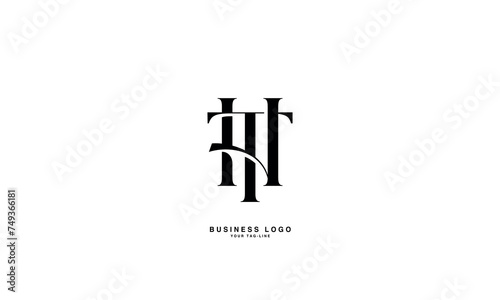 HT  TH  H  T  Abstract Letters Logo Monogram