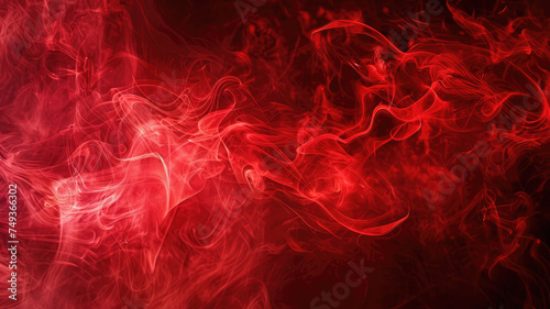 Abstract background, wallpaper with red smoke waves, clouds. Concept of motion, dynamics, current, flow, space. Copy space for text, advertising